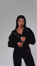 Thenx Women Zip Hoodie - Black