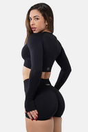 Camiseta corta de manga larga Thenx - Negra