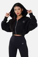 Sudadera con capucha y cremallera Thenx para mujer - Negra