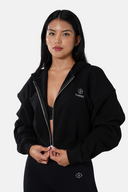 Sudadera con capucha y cremallera Thenx para mujer - Negra